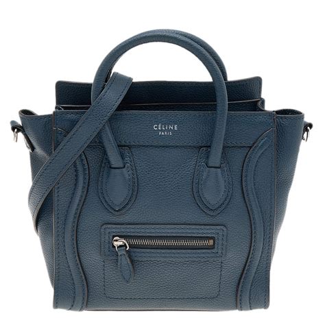 celine luggage nano blue|celine nano luggage tote bag.